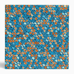 Orange and Blue Pattern Binder