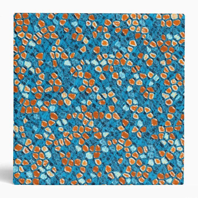 Orange and Blue Pattern Binder (Front)