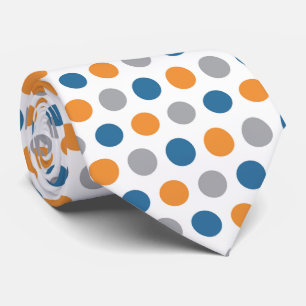 Orange and Blue Pattern Tie