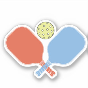Orange and Blue Pickleball Paddle