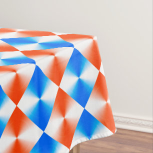 Orange and Blue Tablecloth