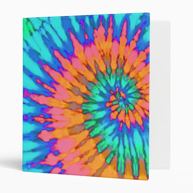 Orange and Blue Tie Dye Binder (Front/Inside)