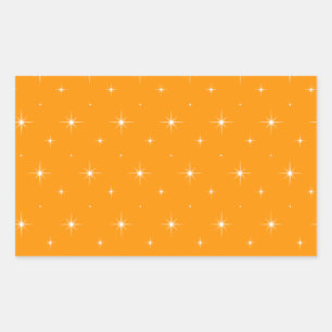 Orange And Bright Stars Elegant Pattern Sticker