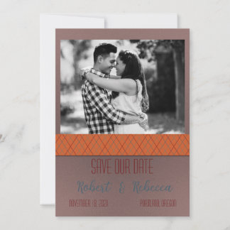 Orange and Brown Save the Date
