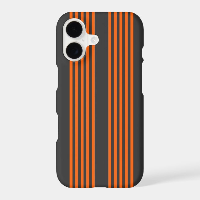 Orange and charcoal five stripes pattern (Back)