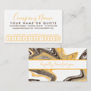 orange and chocolate strokes loyalty punch card