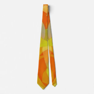Orange and Colorful Abstract Art Tie