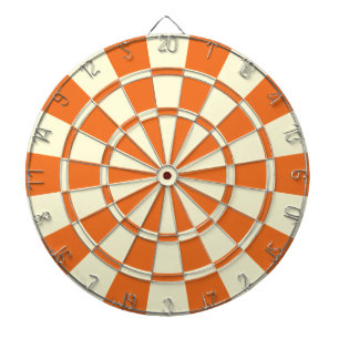 Orange And Cream Beige Colour Dartboard