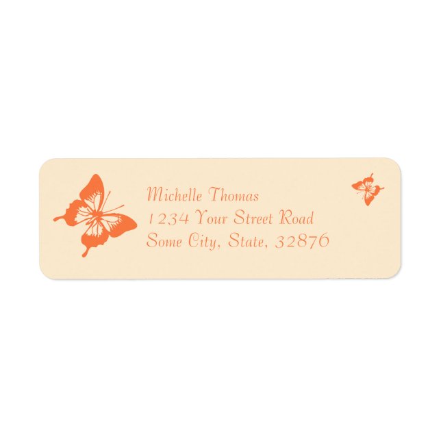 Orange and Cream Butterfly Wedding (Front)