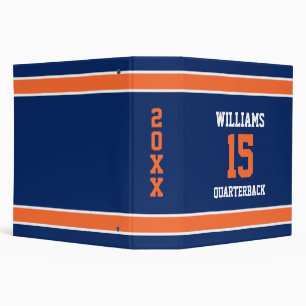 Orange and Dark Blue Binder