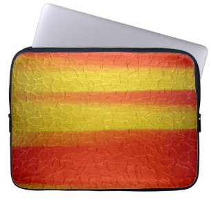 Orange and Gold Stainless Steel Metal Laptop Sleeve