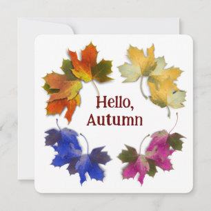 Orange And Golden Autumn Leaves Invitation