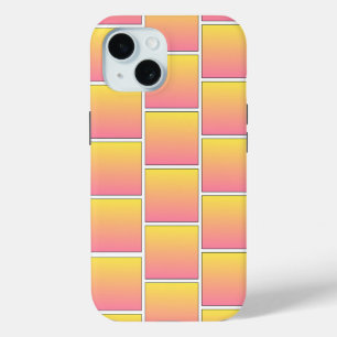 Orange and Golden Yellow Bricks iPhone 15 Case