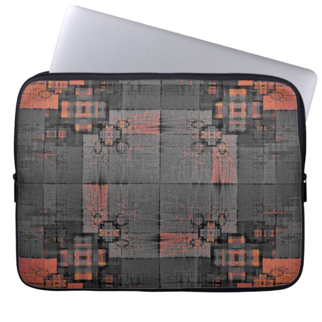 Orange and Gray Crossroads Laptop Bag (Front)