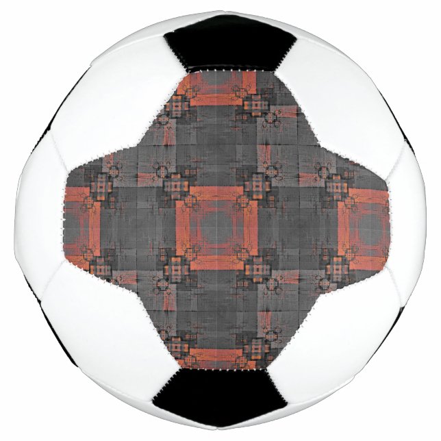 Orange and Gray Crossroads Soccer Ball (Front)