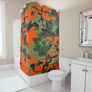 Orange and Green Camouflage, Military, Army