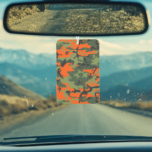 Orange and Green Camouflage, Military, Army Air Freshener