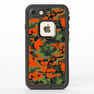 Orange and Green Camouflage, Military, Army