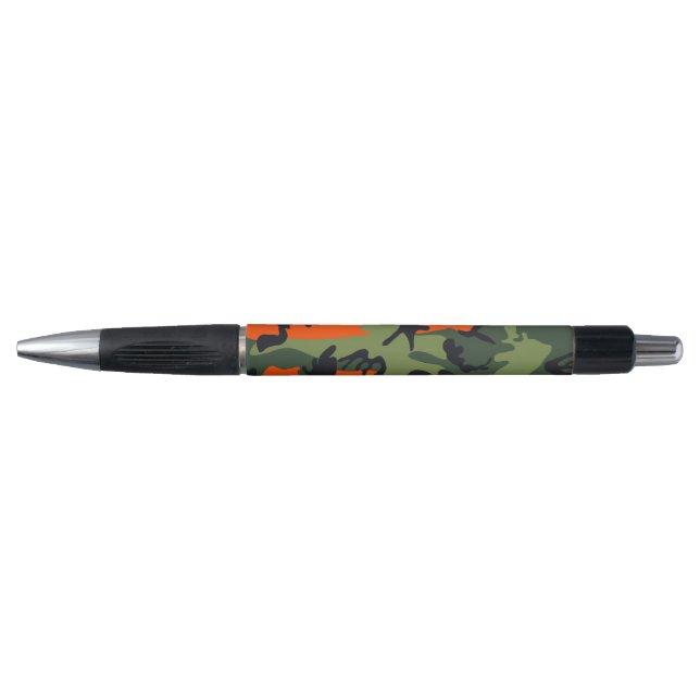 Orange and Green Camouflage, Military, Army Pen (Front)