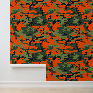 Orange and Green Camouflage, Military, Army Wallpaper