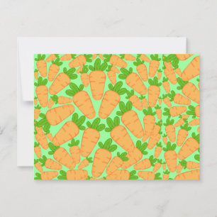 Orange And Green Carrots Postcard