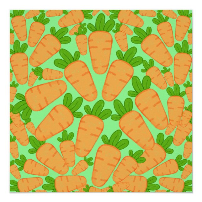 Orange And Green Carrots Poster (Front)