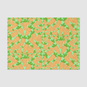 Orange And Green Carrots Tissue Paper