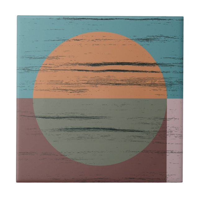 Orange And Green Circle Tile (Front)
