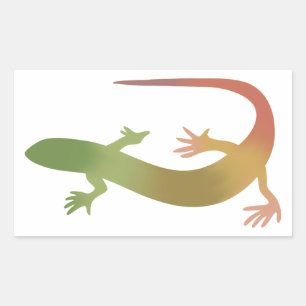 Orange and Green Gecko Gradient Sticker