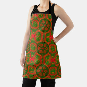 Orange and Green Kaleidoscope Apron