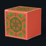 Orange and Green Kaleidoscope Gift Box<br><div class="desc">This image started out as a Mandelbrot but I changed it to be a kaleidoscope.  Sometimes I just love playing around with my artwork and who knows what it ends up looking like.</div>