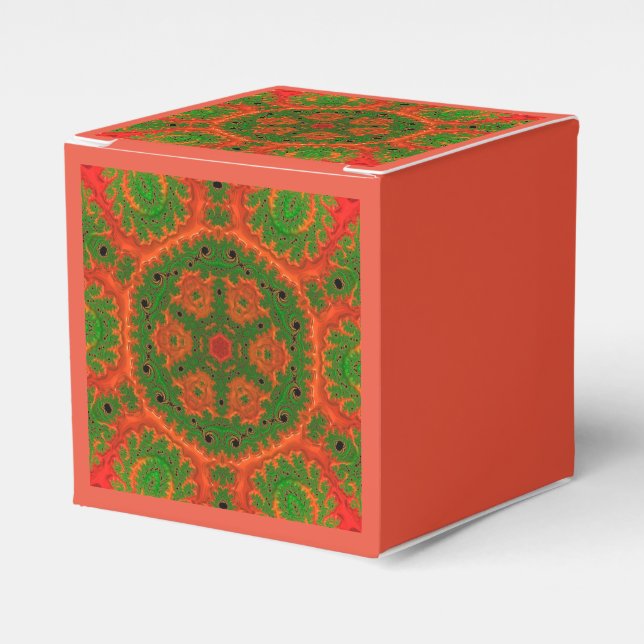 Orange and Green Kaleidoscope Gift Box (Front Side)