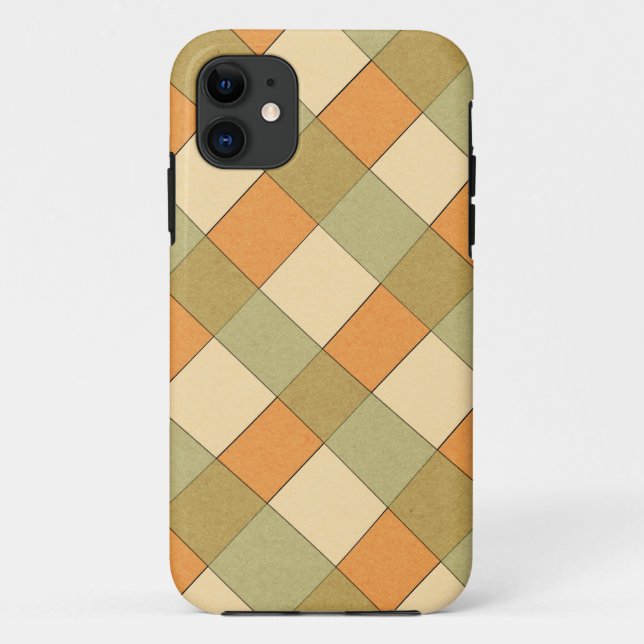 Orange and Green Lattice Case-Mate iPhone Case (Back)