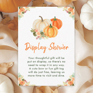 Orange and Green Pumpkins Baby Display Shower Enclosure Card