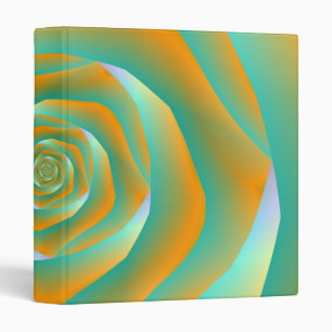 Orange and Green Spiral Rose Binder