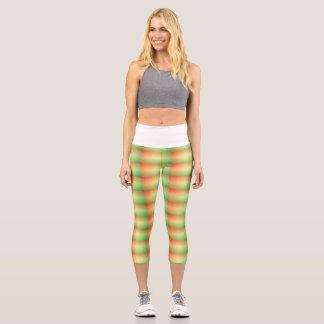 Orange and Green Yoga Pants Leggings