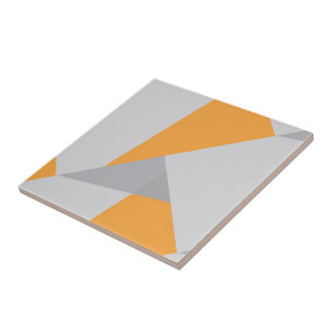 Orange and Grey  Ceramic Tile