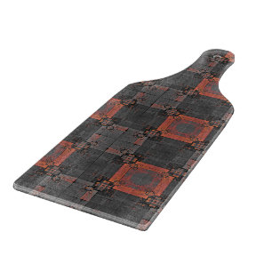 Orange and Grey Crossroads Chopping Board
