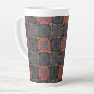 Orange and Grey Crossroads Latte Mug