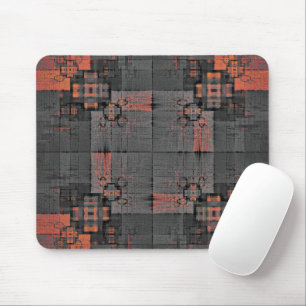 Orange and Grey Crossroads Mouse Pad