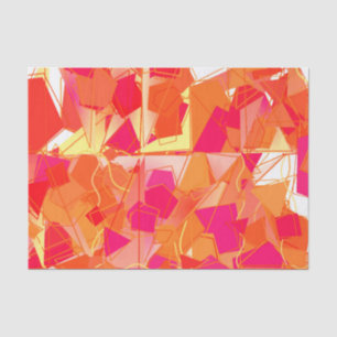 Orange and hot pink abstract tissue paper
