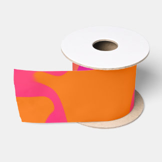 Orange and Hot Pink Gradient Satin Ribbon