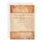 Orange and Ivory Floral Wedding Invitation