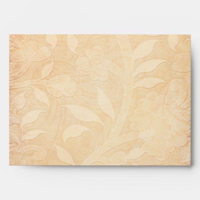 Orange and Ivory Personalized A7 Envelope (Front)