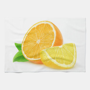 Orange and lemon kitchen towel