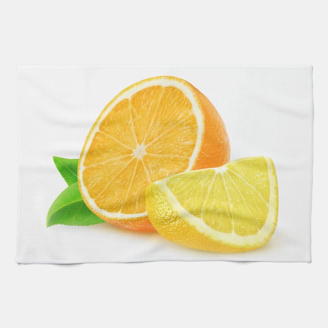 Orange and lemon kitchen towel (Horizontal)
