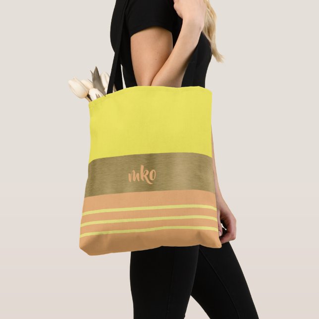Orange and Lemon Sherbet Tote Bag (Close Up)
