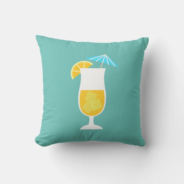 Orange and Lime cocktails Throw Pillow (Front)