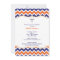 Orange and Navy Chevron Nurse Graduation Invite RN
