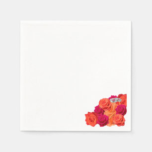 Orange and Pink-Blossoms and Brilliance- Napkins